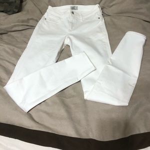 White Abercrombie and Fitch Harper low rise jeans